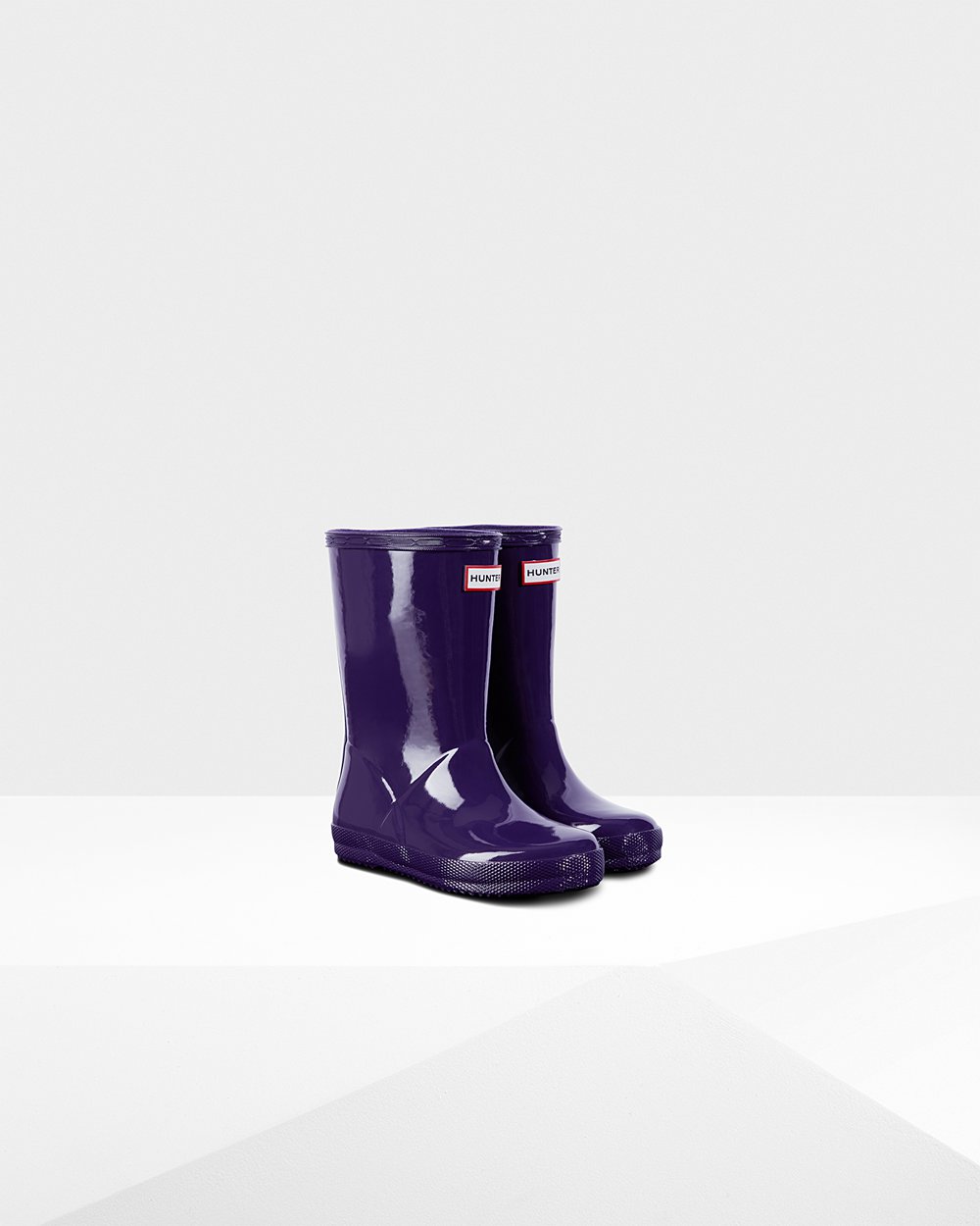 Kids Rain Boots - Hunter Original First Classic Gloss (68BNJKTYM) - Blue Purple